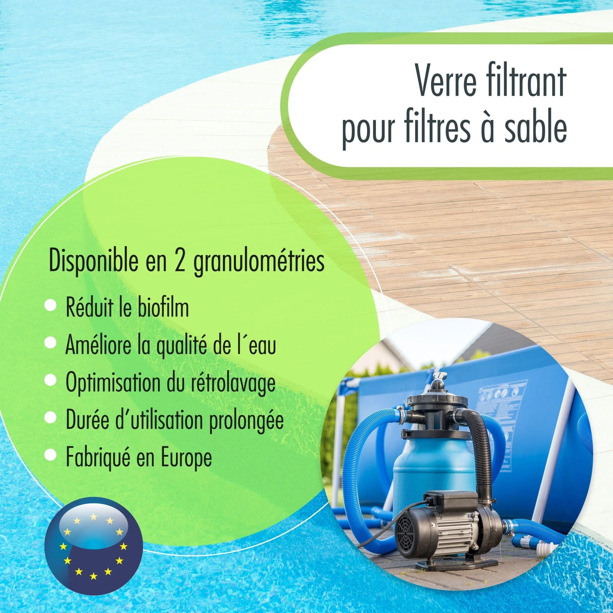 20 kg Spezial Glasgranulat für Sandfilteranlagen 0,7 - 1,3 mm Körnung - Image 6