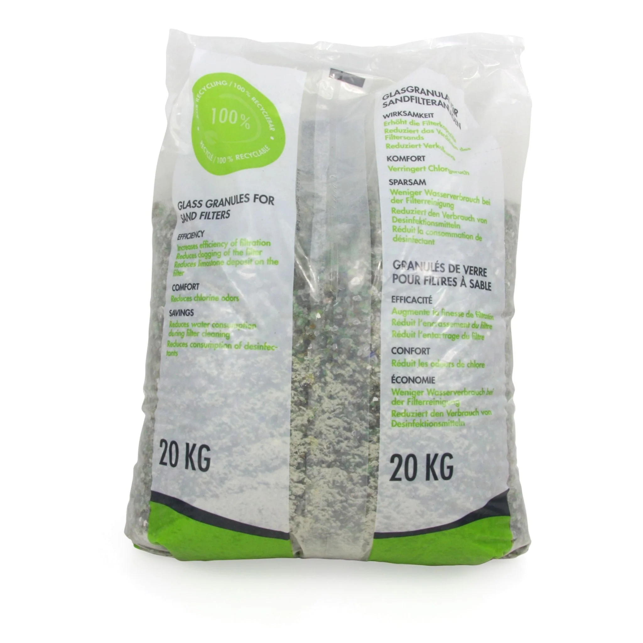 20 kg Spezial Glasgranulat für Sandfilteranlagen 2-5 mm Körnung - Image 5