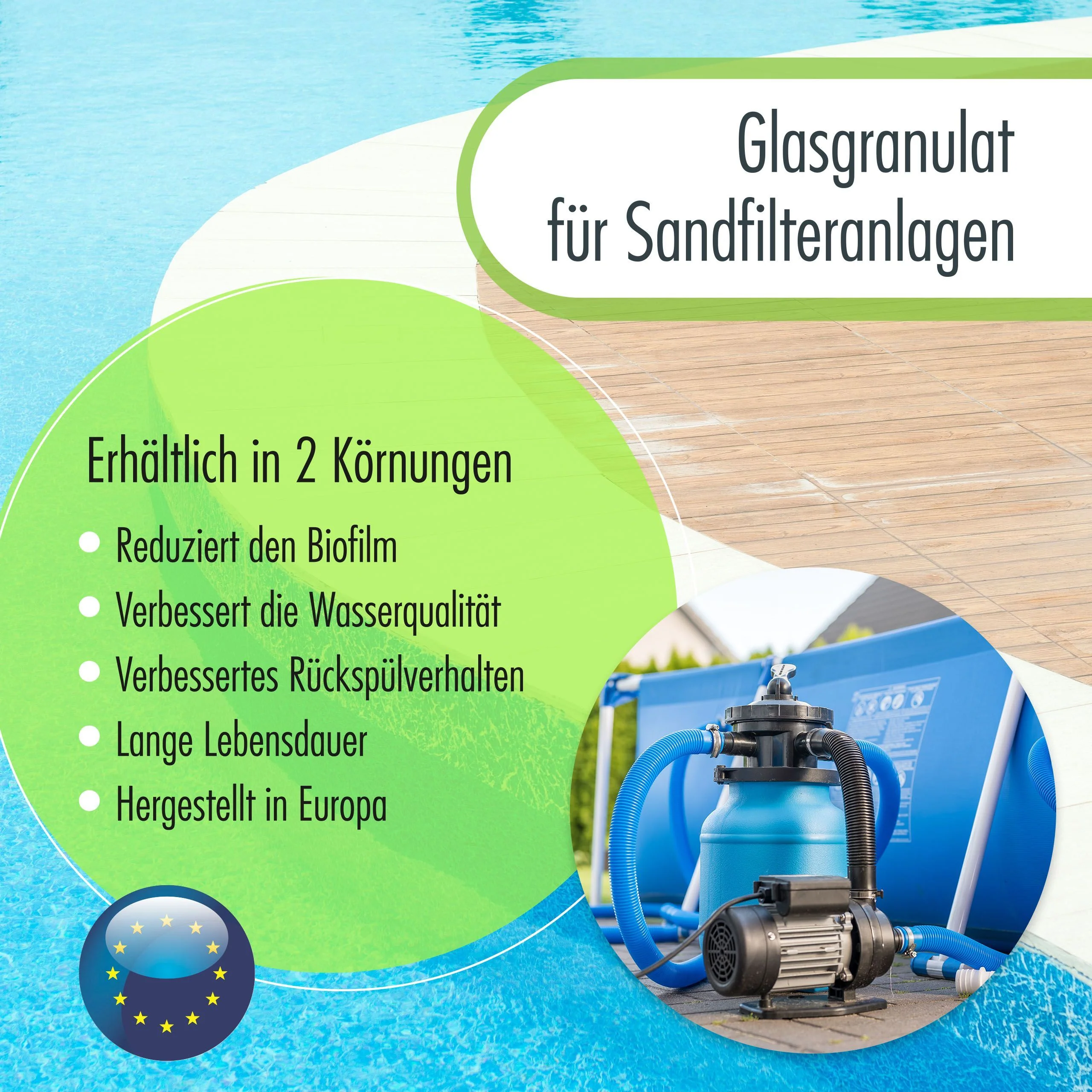 20 kg Spezial Glasgranulat für Sandfilteranlagen 2-5 mm Körnung - Image 6
