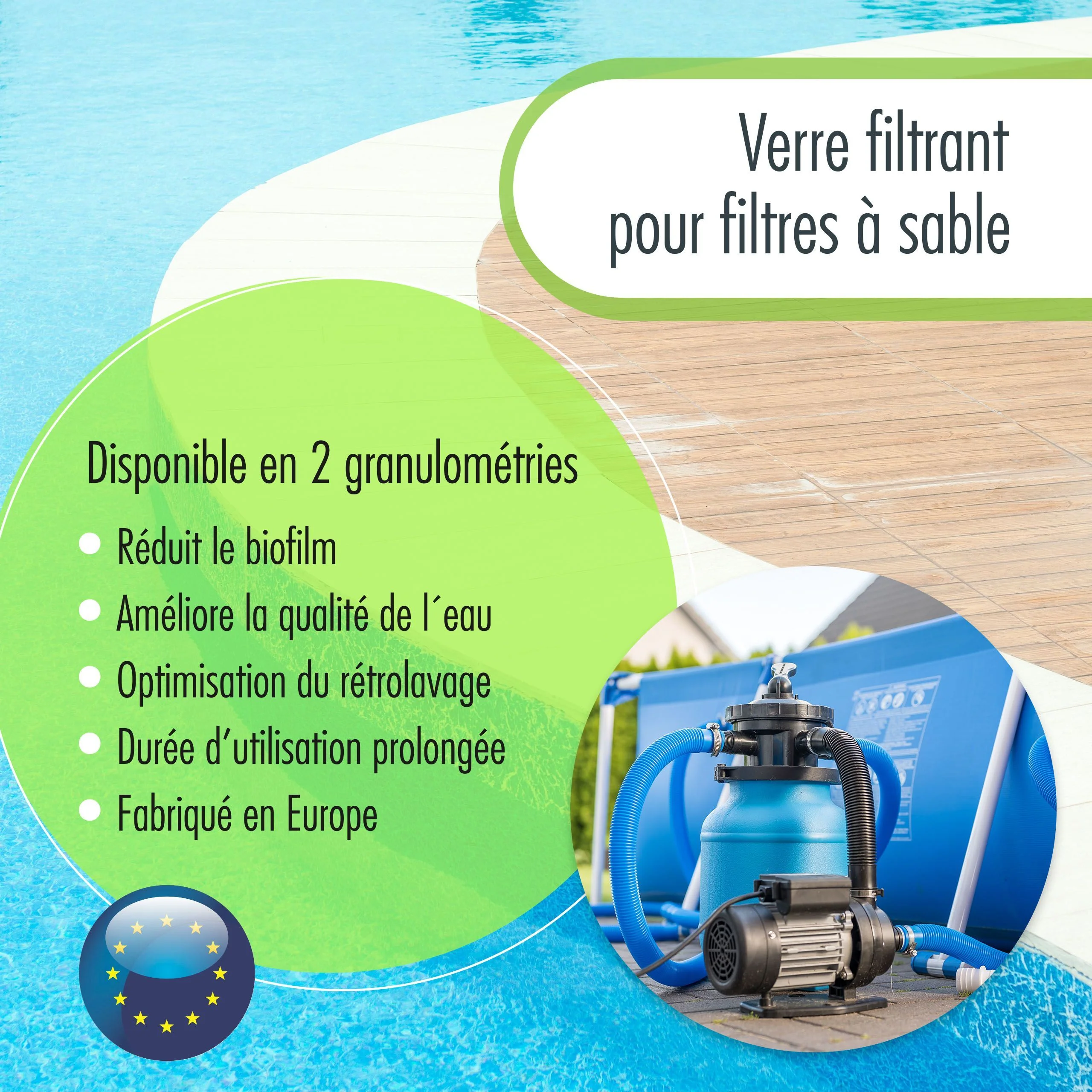 20 kg Spezial Glasgranulat für Sandfilteranlagen 2-5 mm Körnung - Image 7