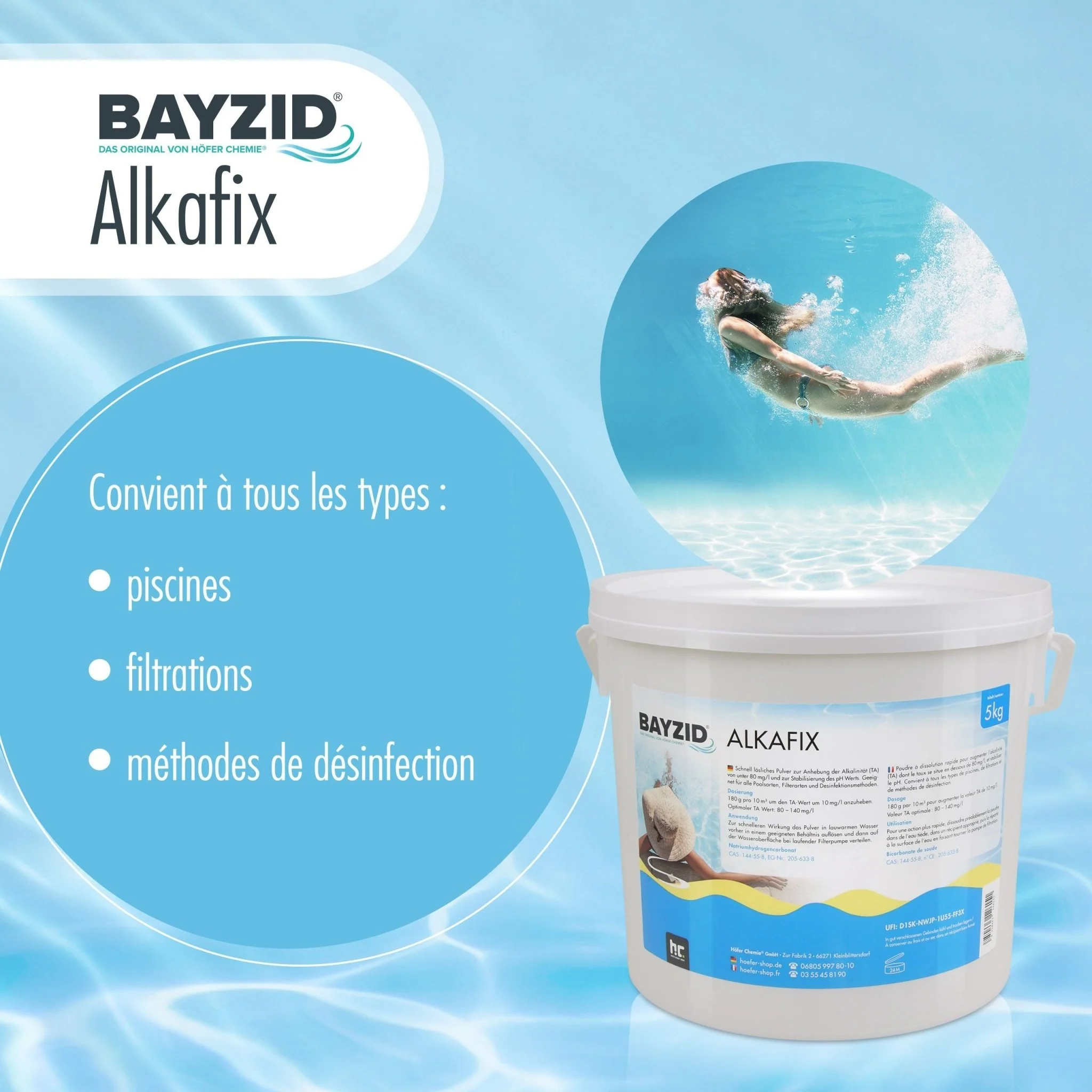 5 kg BAYZID® Alkafix zur Anhebung der Alkalinität (TA) in Eimer - Image 3
