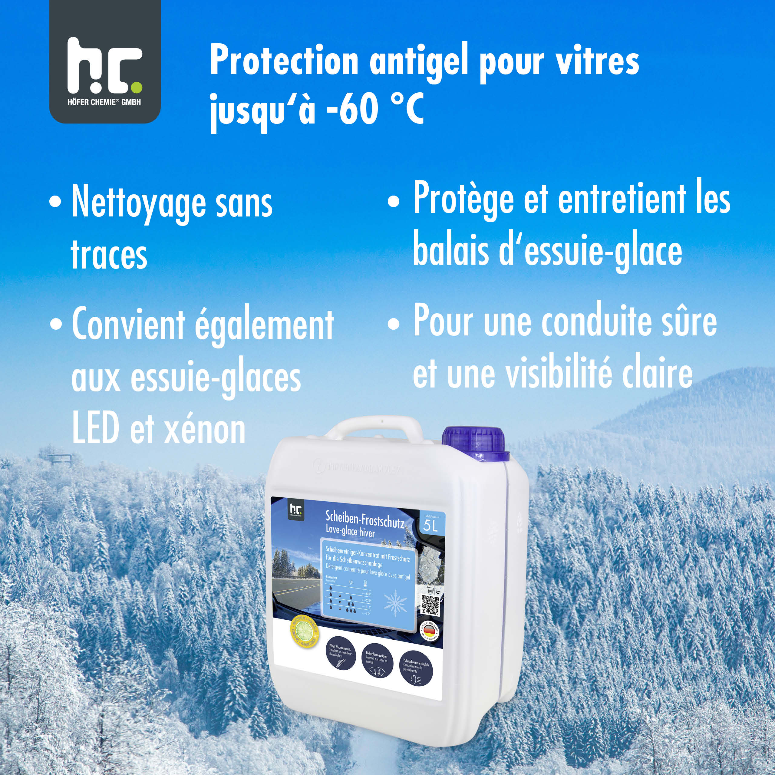 5 L Premium Scheiben Frostschutz -60 Grad Konzentrat - Image 3