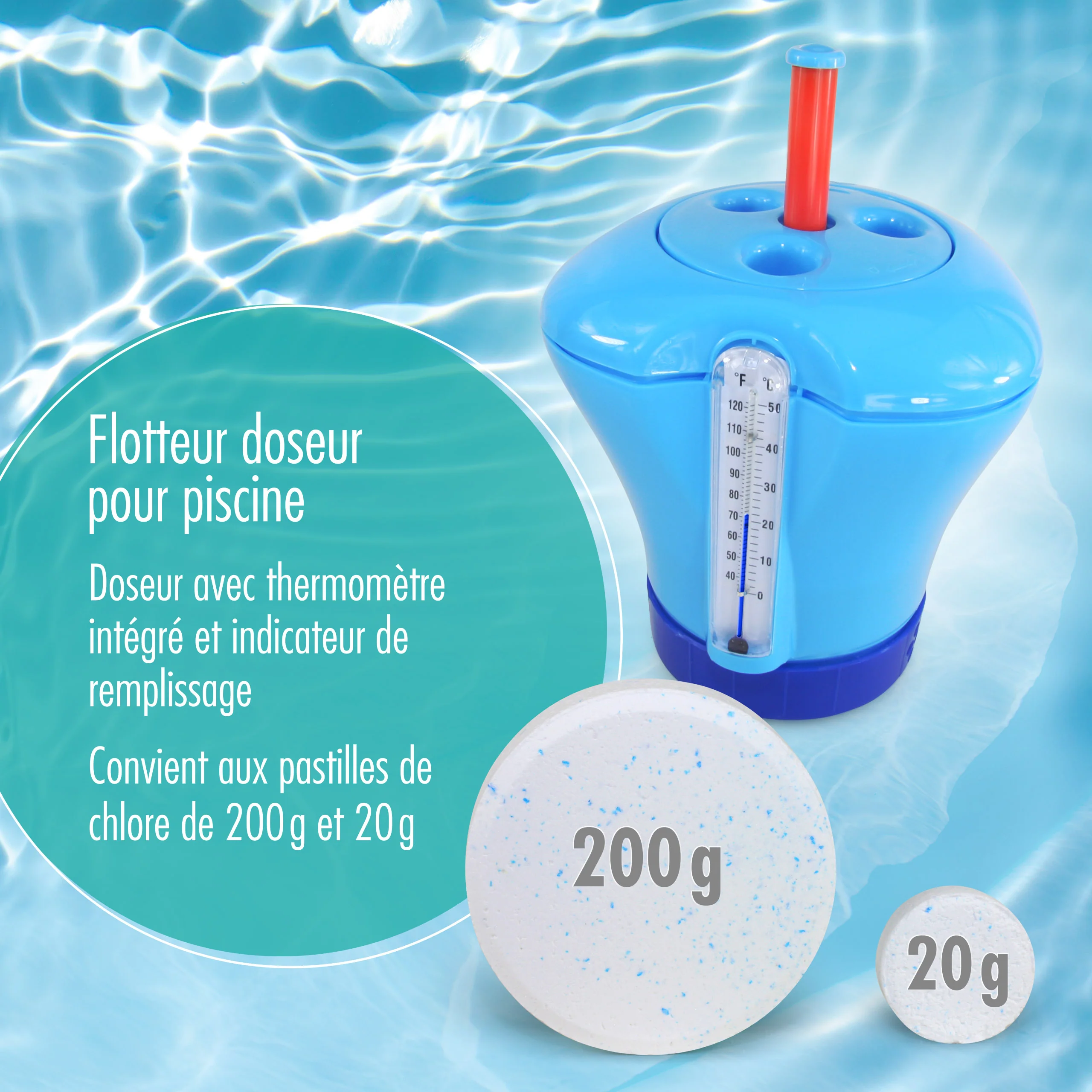 Pool Dosierschwimmer inkl. Thermometer - Image 4