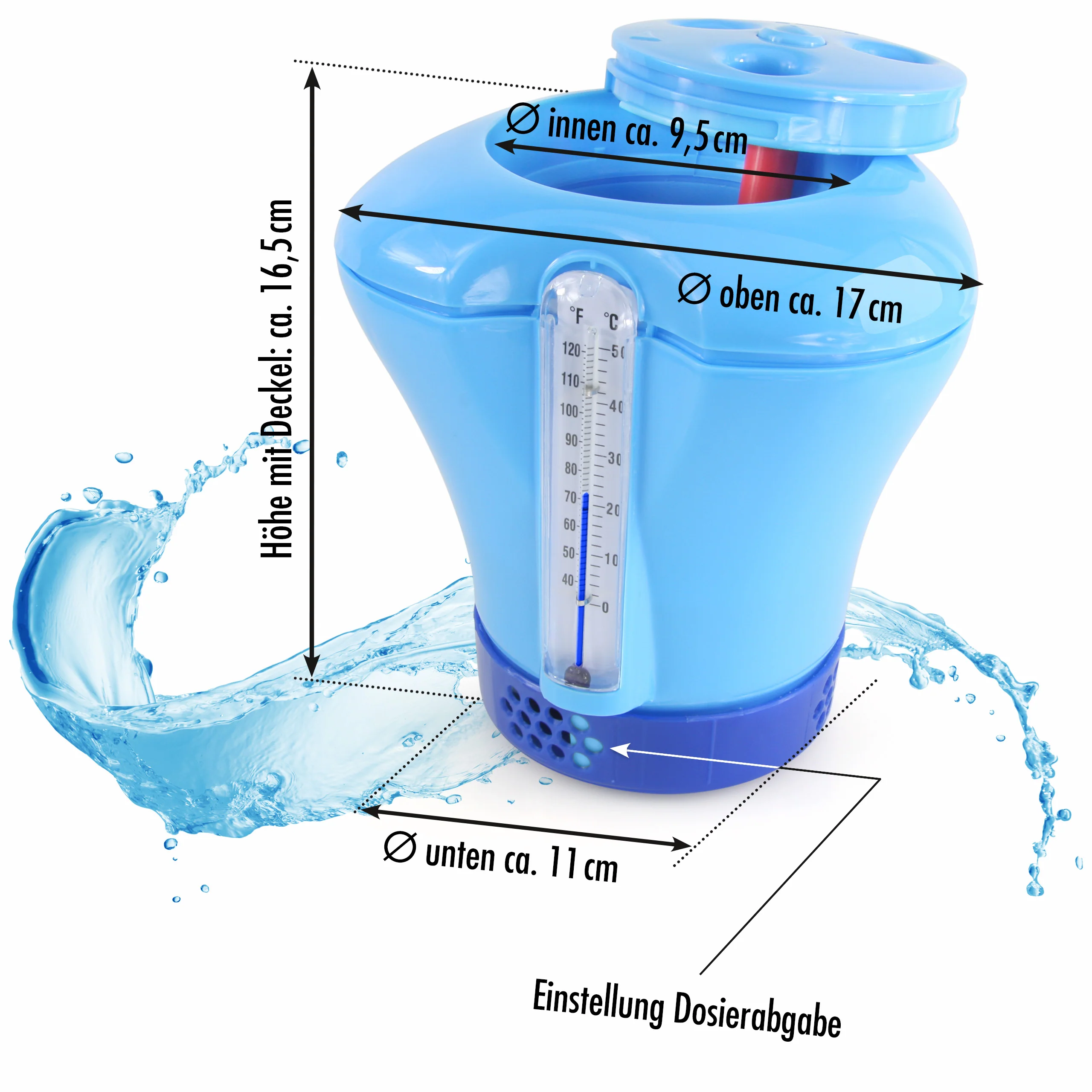 Pool Dosierschwimmer inkl. Thermometer - Image 5