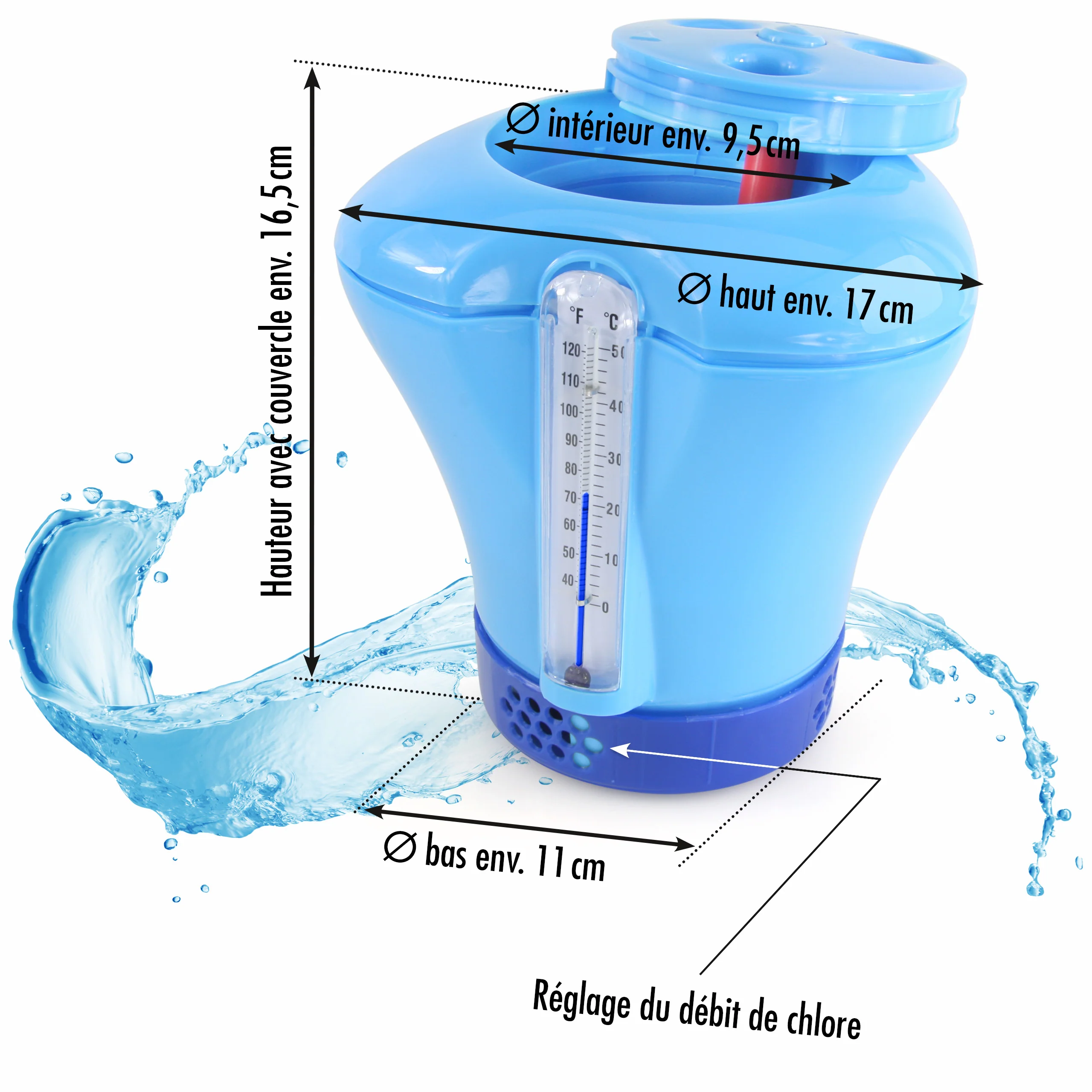Pool Dosierschwimmer inkl. Thermometer - Image 6