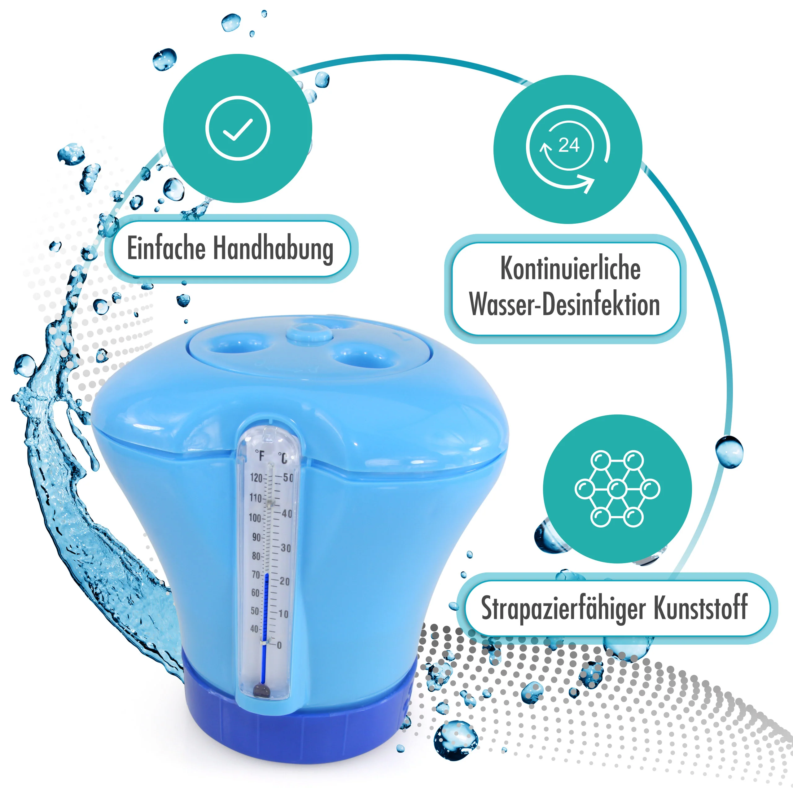 Pool Dosierschwimmer inkl. Thermometer - Image 7