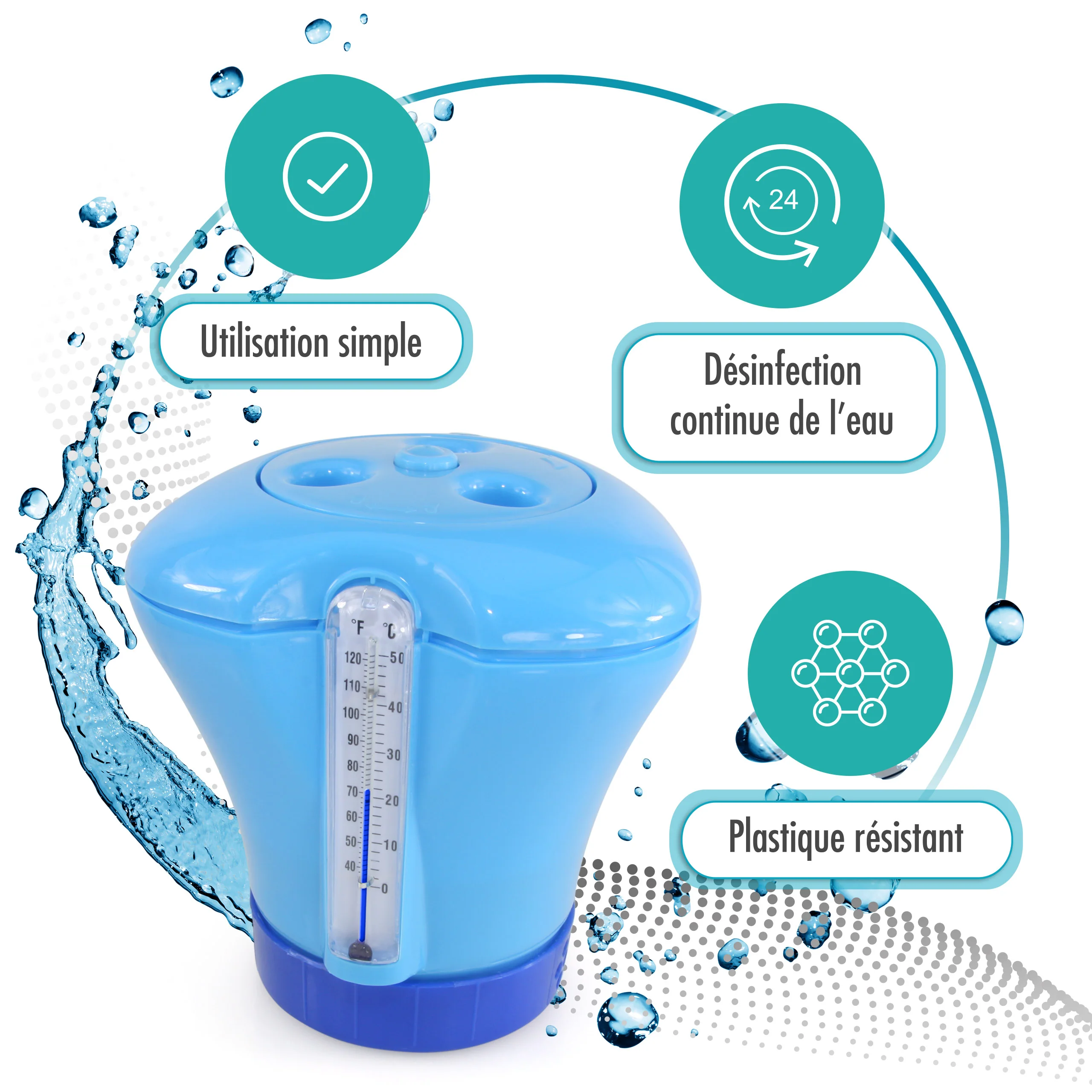 Pool Dosierschwimmer inkl. Thermometer - Image 8