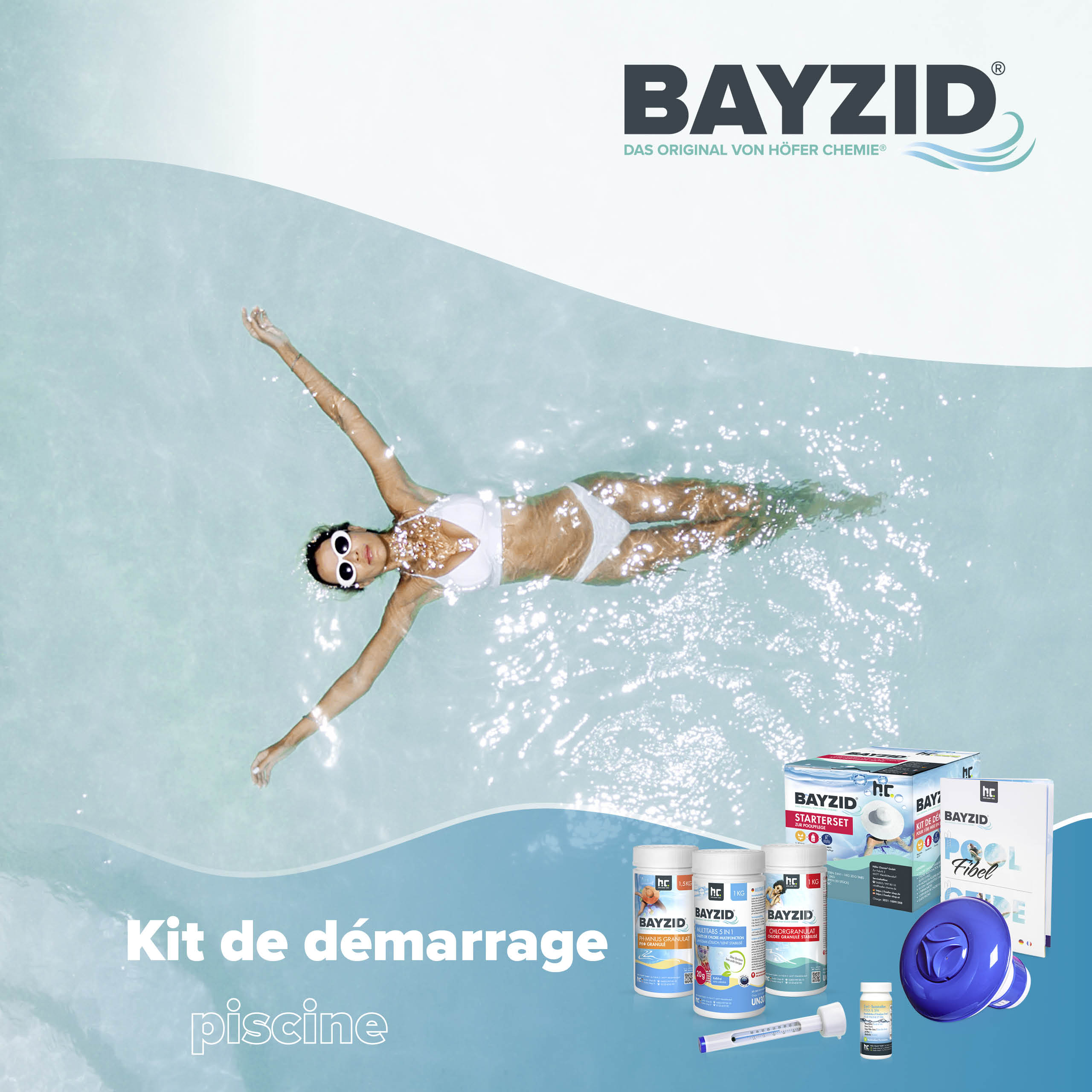 BAYZID® Pool Wasserpflege Starterset 7-tlg durch Chlor, PH Minus und Multitabs - Image 5