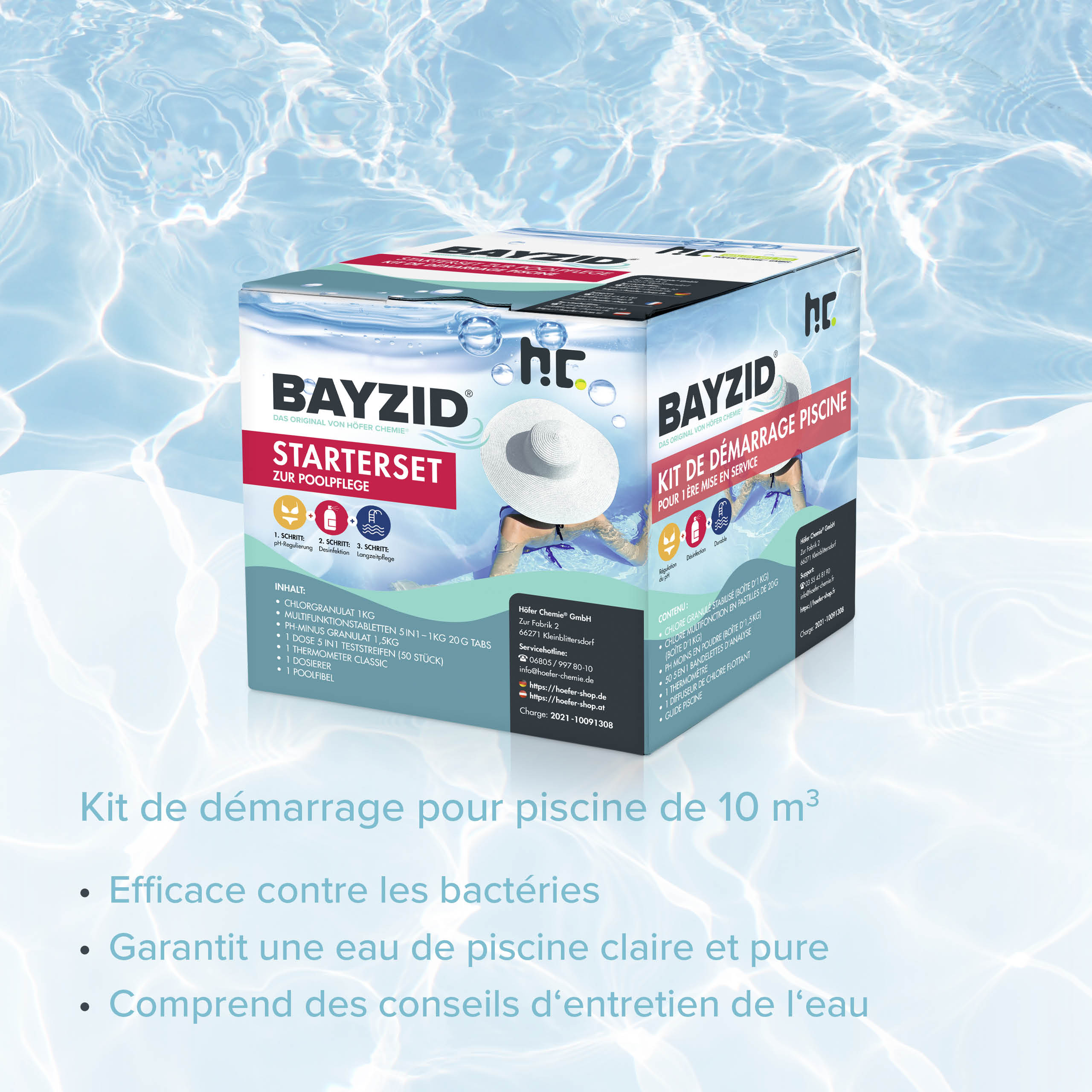 BAYZID® Pool Wasserpflege Starterset 7-tlg durch Chlor, PH Minus und Multitabs - Image 6