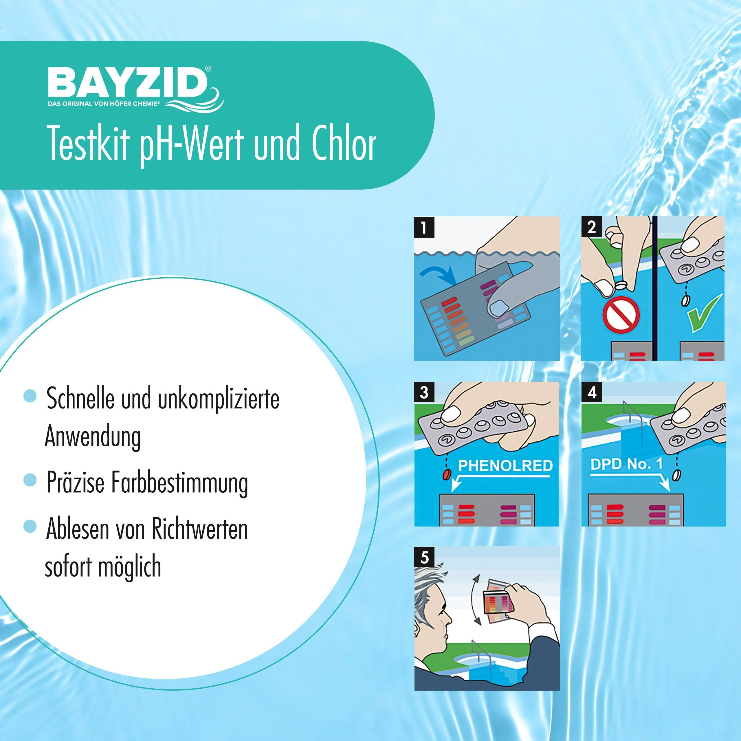 Test-Kit zur optimalen Messung des Chlorgehalts und pH-Werts - Image 7